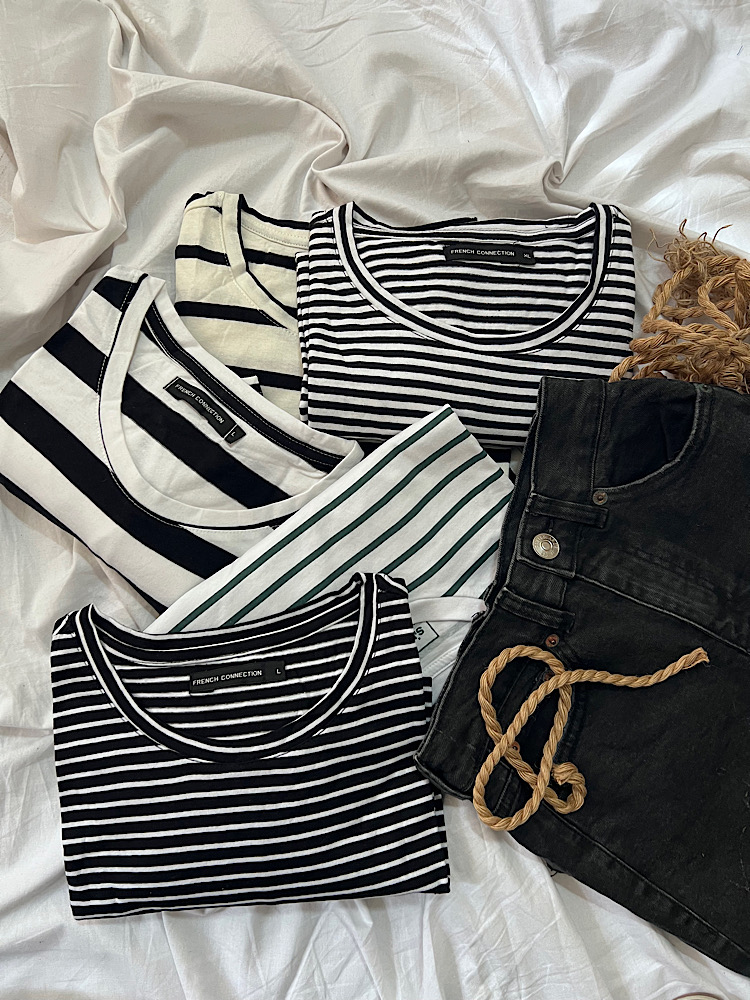 تیشرت راه راه قواره دار ۲۱۰۴