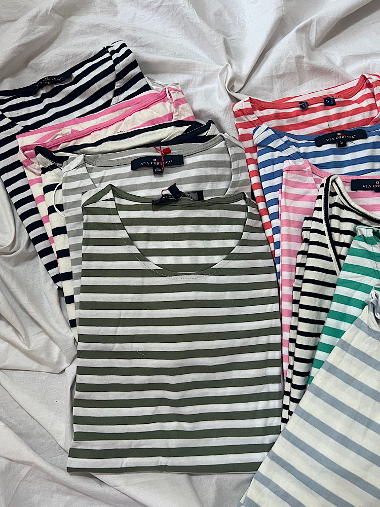 بلوز راه راه آستین بلند ۲۱۱۵