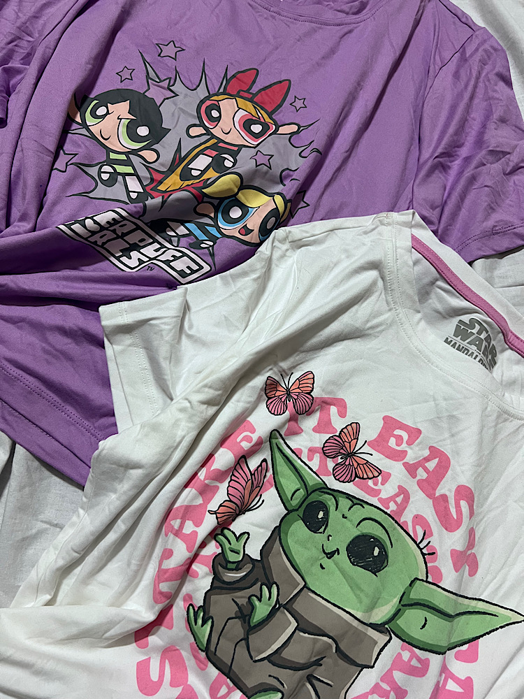 تیشرت میکس طرحدار زنانه/دخترانه ۲۱۳۸