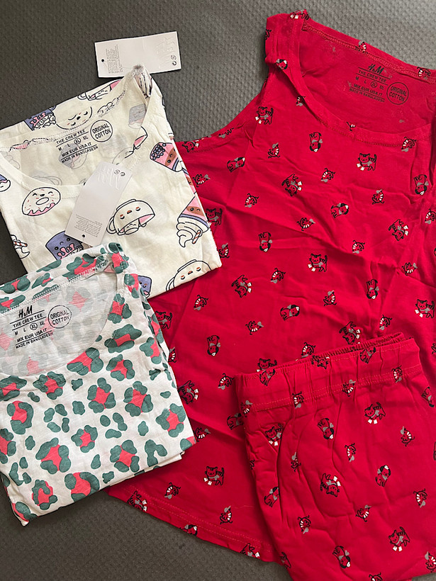 تاپ شلوارک زنانه نخی ۶۸۲ H&M